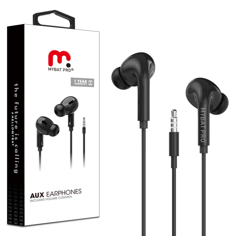 Picture of MyBat Pro Wired Stereo Handsfree w/ 3.5mm Mic - Black