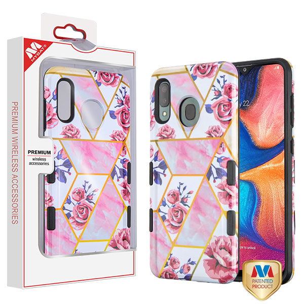 Picture of MyBat TUFF Subs Series Case for Samsung Galaxy A20 - Rose Marble