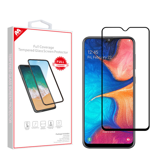 Picture of MyBat Full Coverage Tempered Glass Screen Protector for Samsung Galaxy A50 / Galaxy A20 - Black