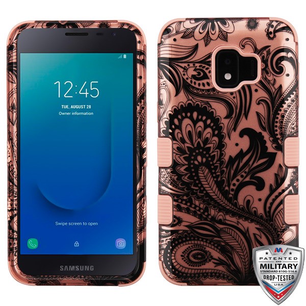 Picture of MyBat TUFF Series Case for Samsung J260 (Galaxy J2 Core)/Galaxy J2 Dash / Galaxy J2 Pure - Phoenix Flower (2D Rose Gold) / Rose Gold