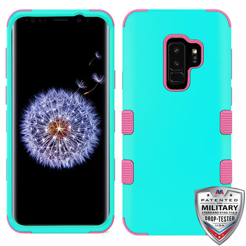 Picture of MyBat TUFF Series Case for Samsung Galaxy S9 Plus - Rubberized Teal Green / Electric Pink