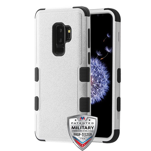 Picture of MyBat TUFF Series Case for Samsung Galaxy S9 Plus - Textured Silver / Black