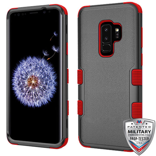 Picture of MyBat TUFF Series Case for Samsung Galaxy S9 Plus - Natural Black / Red