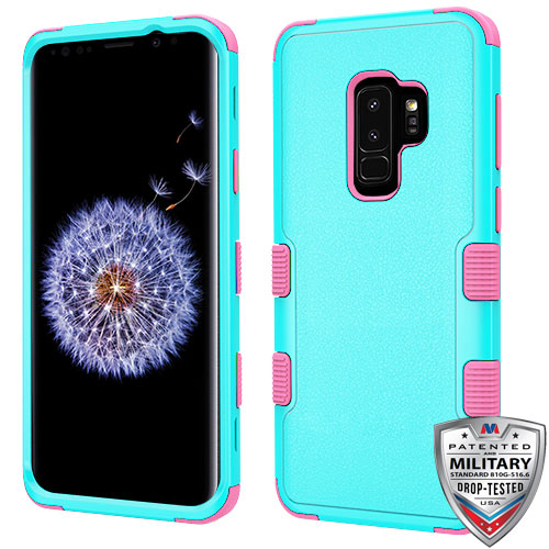 Picture of MyBat TUFF Series Case for Samsung Galaxy S9 Plus - Natural Teal Green / Electric Pink