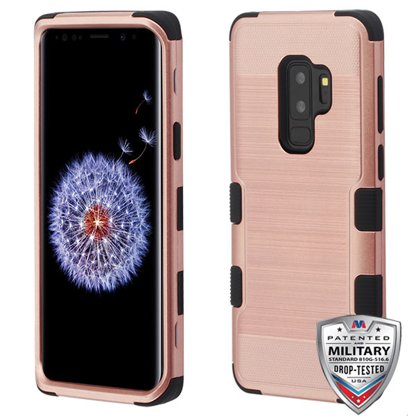 Picture of MyBat TUFF Series Case for Samsung Galaxy S9 Plus - Rose Gold Brushed / Black