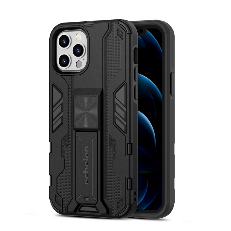 Picture of echelon Reflex Series Case w Kickstand for iPhone 12 / 12 Pro (6.1) - Black