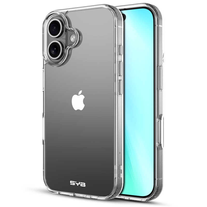 Picture of SYB Sturdy Gummy Cover for Apple iPhone 16 - Highly Transparent Clear / Transparent Clear