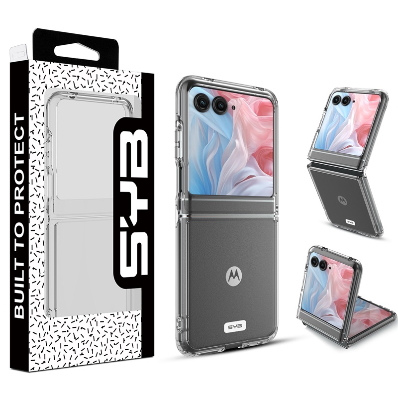 Picture of SYB Sturdy Gummy Cover for Motorola razr (2024) - Highly Transparent Clear / Transparent Clear