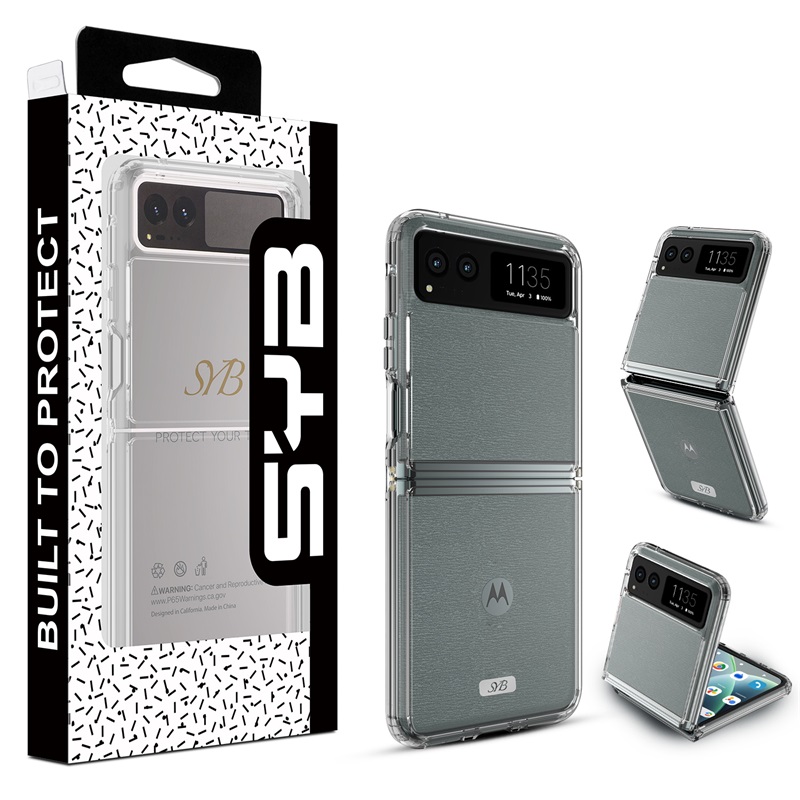 Picture of SYB Sturdy Gummy Cover for Motorola razr (2023) - Highly Transparent Clear / Transparent Clear