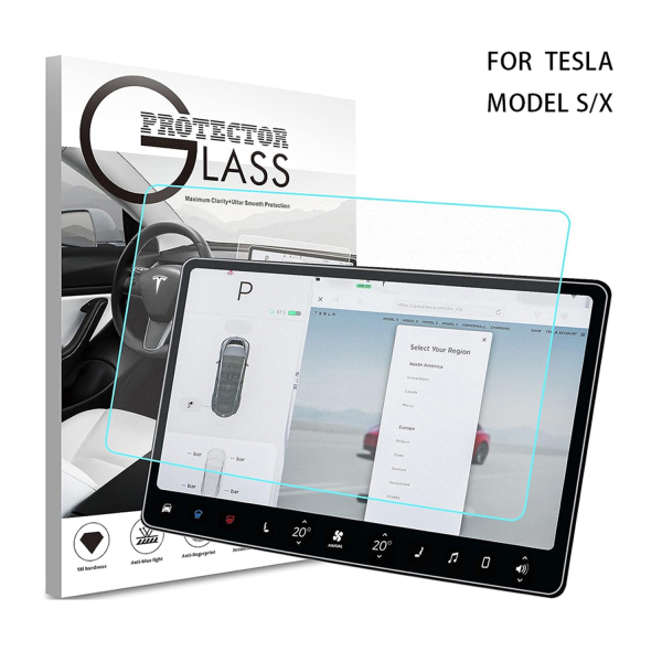 Picture of Dreamify USA Dashboard Touchscreen 17" Anti-Glare Anti-Fingerprint Tempered Glass for Model X/S