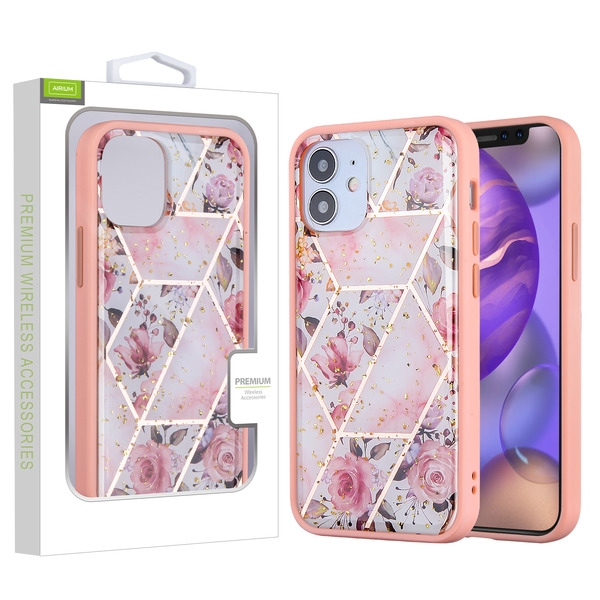 Picture of Airium Hybrid Case for Apple iPhone 12 mini (5.4) - Roses Marbling / Pink