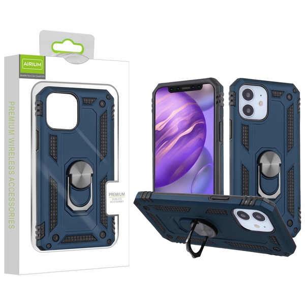 Picture of Airium Anti-Drop Hybrid Protector Case (with Ring Stand) for Apple iPhone 12 mini (5.4) - Ink Blue / Black