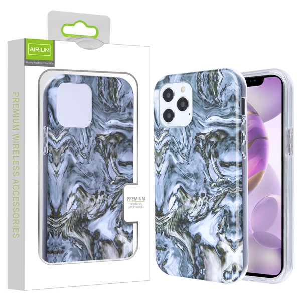 Picture of Airium Frame Hybrid Case for Apple iPhone 12 Pro Max (6.7) - Grey Stone Marbling Grey