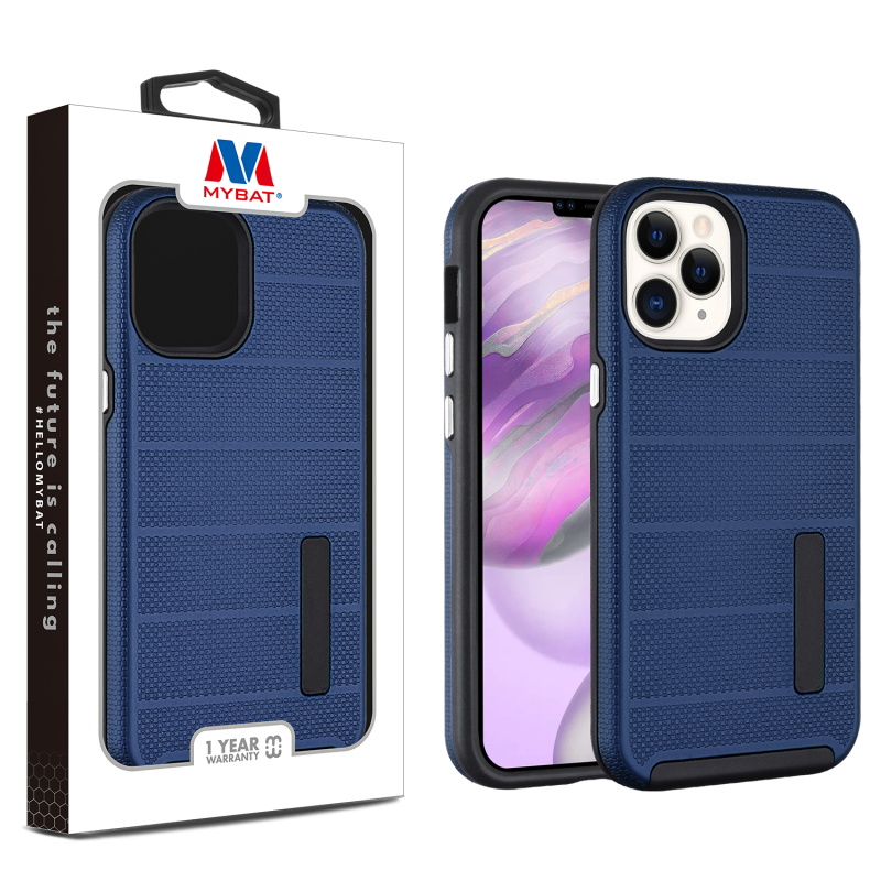 Picture of MyBat Fusion Protector Case for Apple iPhone 12 Pro Max (6.7) - Ink Blue Dots Textured / Black