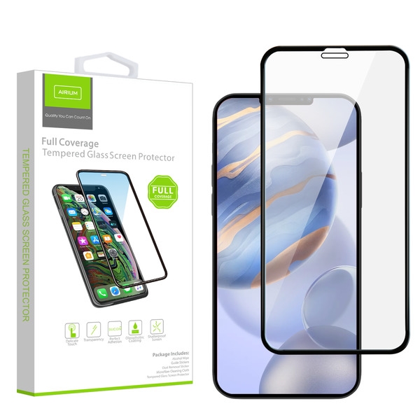 Picture of Airium Full Coverage Tempered Glass Screen Protector for Apple iPhone 12 (6.1) / 12 Pro (6.1) - Black