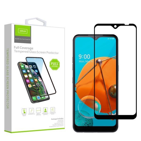 Picture of Airium Full Coverage Tempered Glass Screen Protector for Lg K51 / Reflect - Black