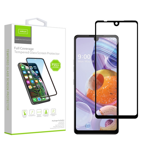 Picture of Airium Full Coverage Tempered Glass Screen Protector for Lg Stylo 6 - Black