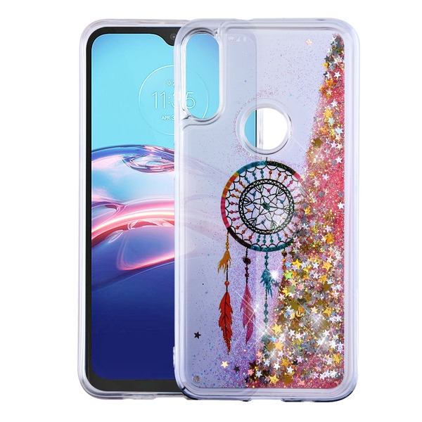 Picture of Airium Quicksand Glitter Hybrid Protector Cover for Motorola Moto E (2020) / Moto E7 (2020) - Dreamcatcher & Gold Stars