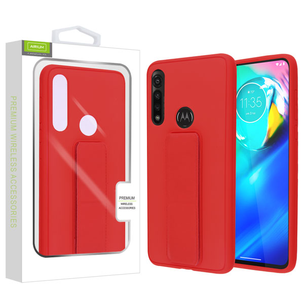 Picture of Airium Hybrid Case (with Foldable Stand) for Motorola Moto G Power - Red