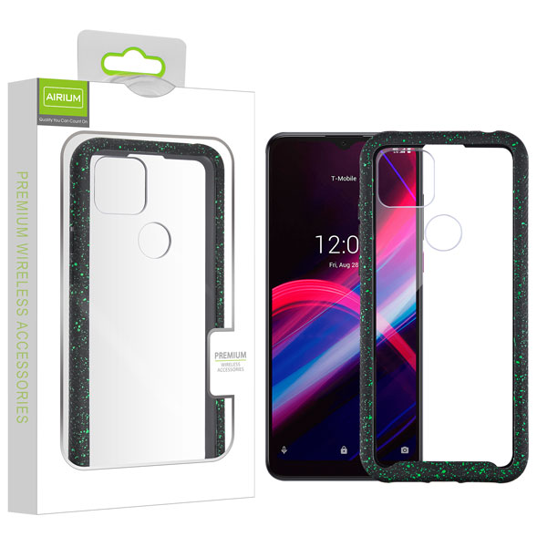 Picture of Airium Splash Hybrid Case for T-mobile Revvl 4+ / TCL Revvl 4+ - Highly Transparent Clear / Black