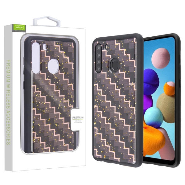 Picture of Airium Hybrid Case for Samsung Galaxy A21 - Carbon Fiber Texture / Black