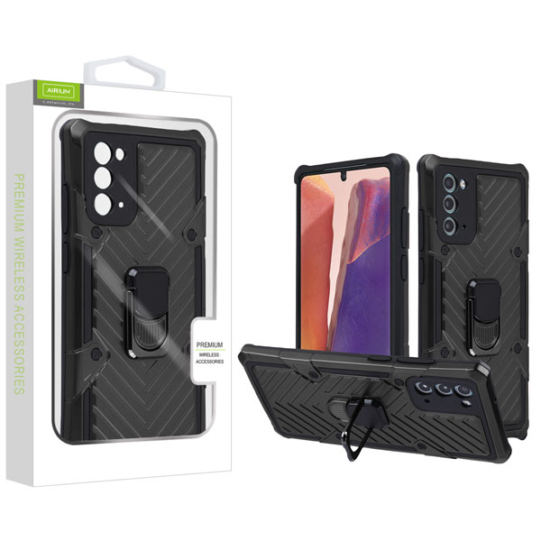 Picture of Airium Hybrid Case (with Ring Stand) for Samsung Galaxy Note 20 - Black / Black