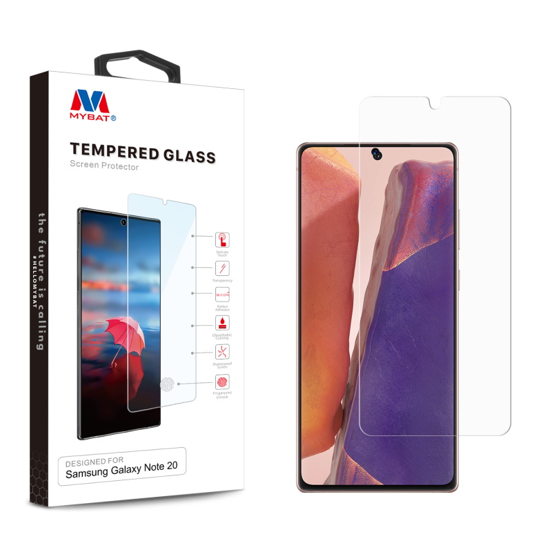 Picture of MyBat Tempered Glass Screen Protector (Fingerprint Unlock) (2.5D) for Samsung Galaxy Note 20 - Clear